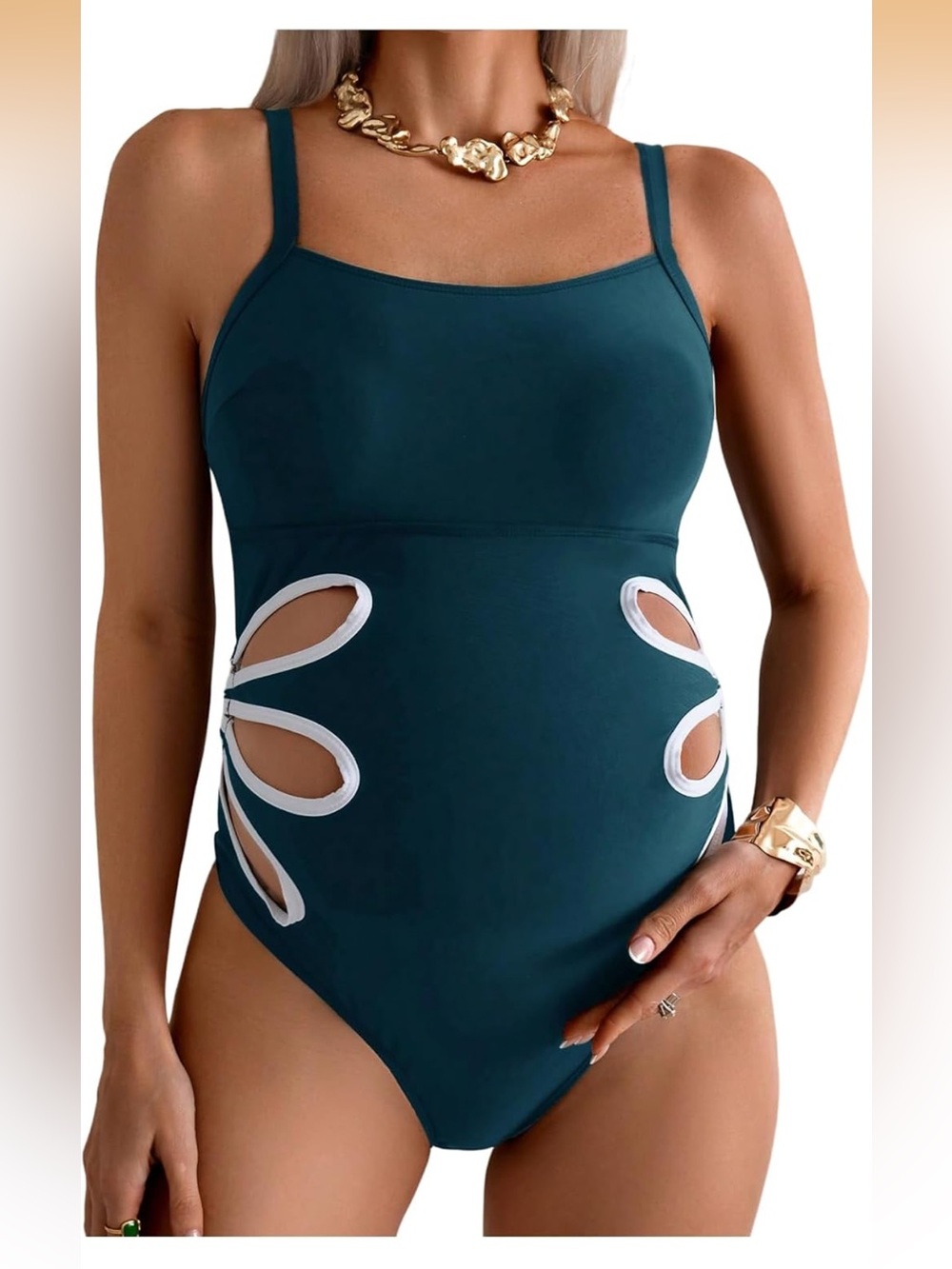 OYOANGLE  Maternity Swimsuits One Piece Pregnancy XL.2320/crt-1